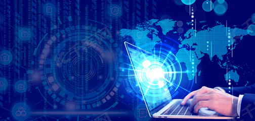 智能科技 藍(lán)色科技感與信息科技的融合創(chuàng)新